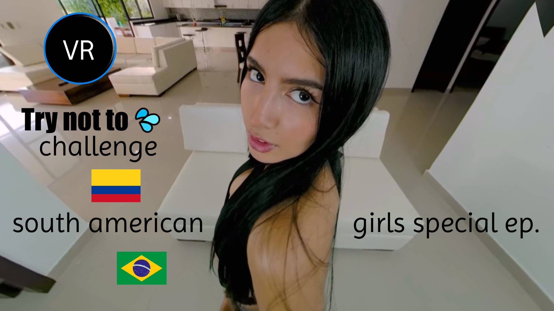 VR SBS 180º - Try not to cum challenge - South American Latina Special EP.