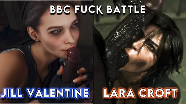Jill Valentine VS Lara Croft | BBC Fuck Battle