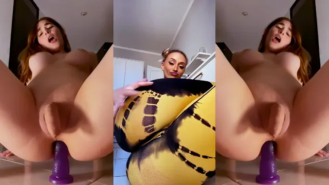 Sissy Trans Dildo Riding Cock Flopping Hardtekk PMV