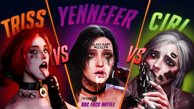 Triss VS Yennefer VS Ciri | BBC Fuck Battle | The Witcher 3