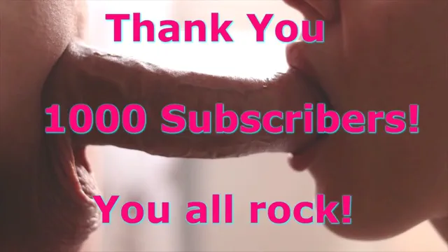 Thank you 1000 Subscribers!