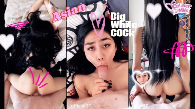 POV - Asian Loves Big White Dick PMV 'Official BF'