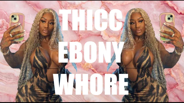 THICC PLASTIC EBONY BIMBO WHORE W/ FAKE SILICONE ASS (NIA NIOR PRETTIIPAIID°