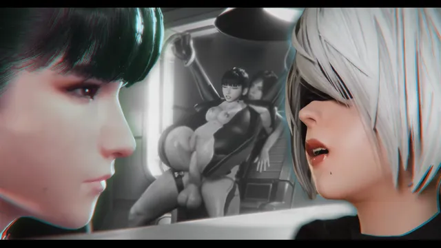 Dystopian Sex Battle - 2B vs Eve PMV/HMV
